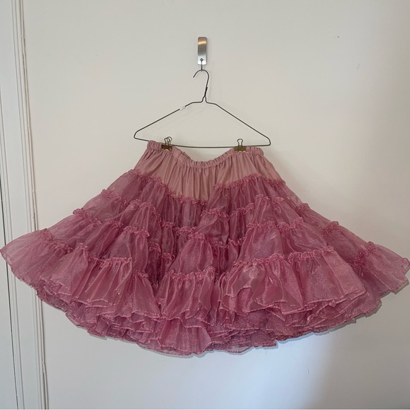 Vintage Dresses & Skirts - Vintage Tutu Petticoat Ruffle Skirt Lolita Kawaii Costume Cosplay Soft Goth